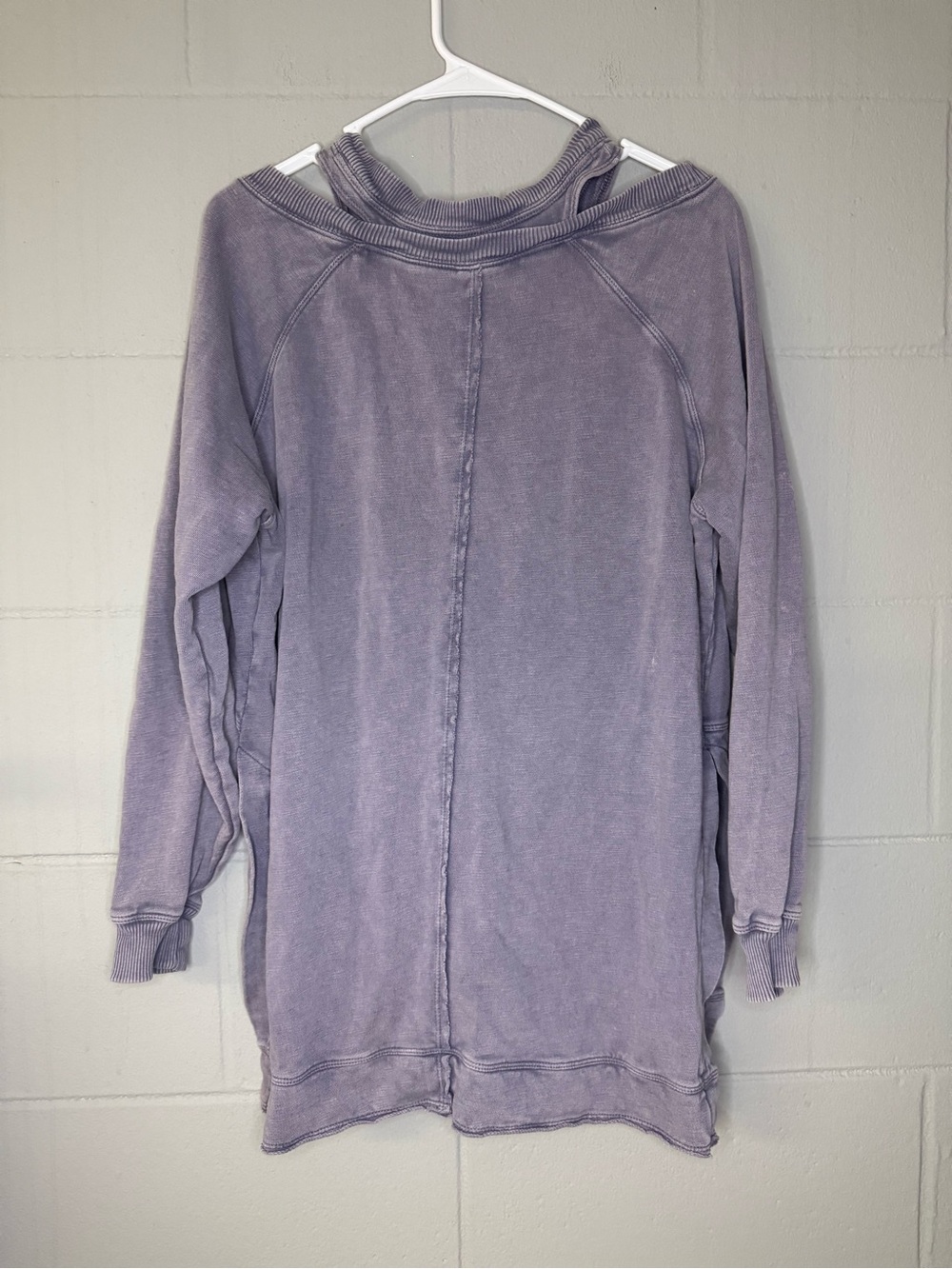 Anthropologie Pilcro Crossover Sweatshirt in Purple Women’s Sz Small 100% Cotton - Picture 7 of 10